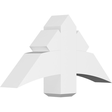 Ekena Millwork Alberta Architectural Grade PVC Gable Bracket, 36"W x 18"H x 6"D x 6"F, 12/12 Pitch GBP036X18X0606ALB00